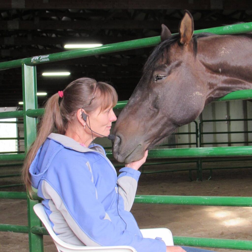 Brenda with Horse at Horse Sense Healing